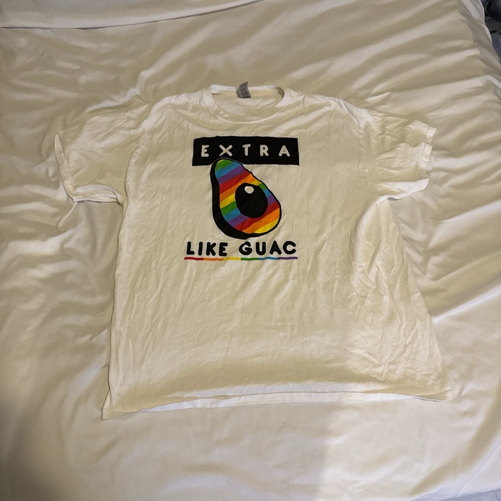 Extra like Guac t-shirt, XL size, 100% Cotton